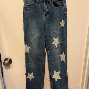 Girls Size 12 Star Print Jeans – Cute Stretch Denim
